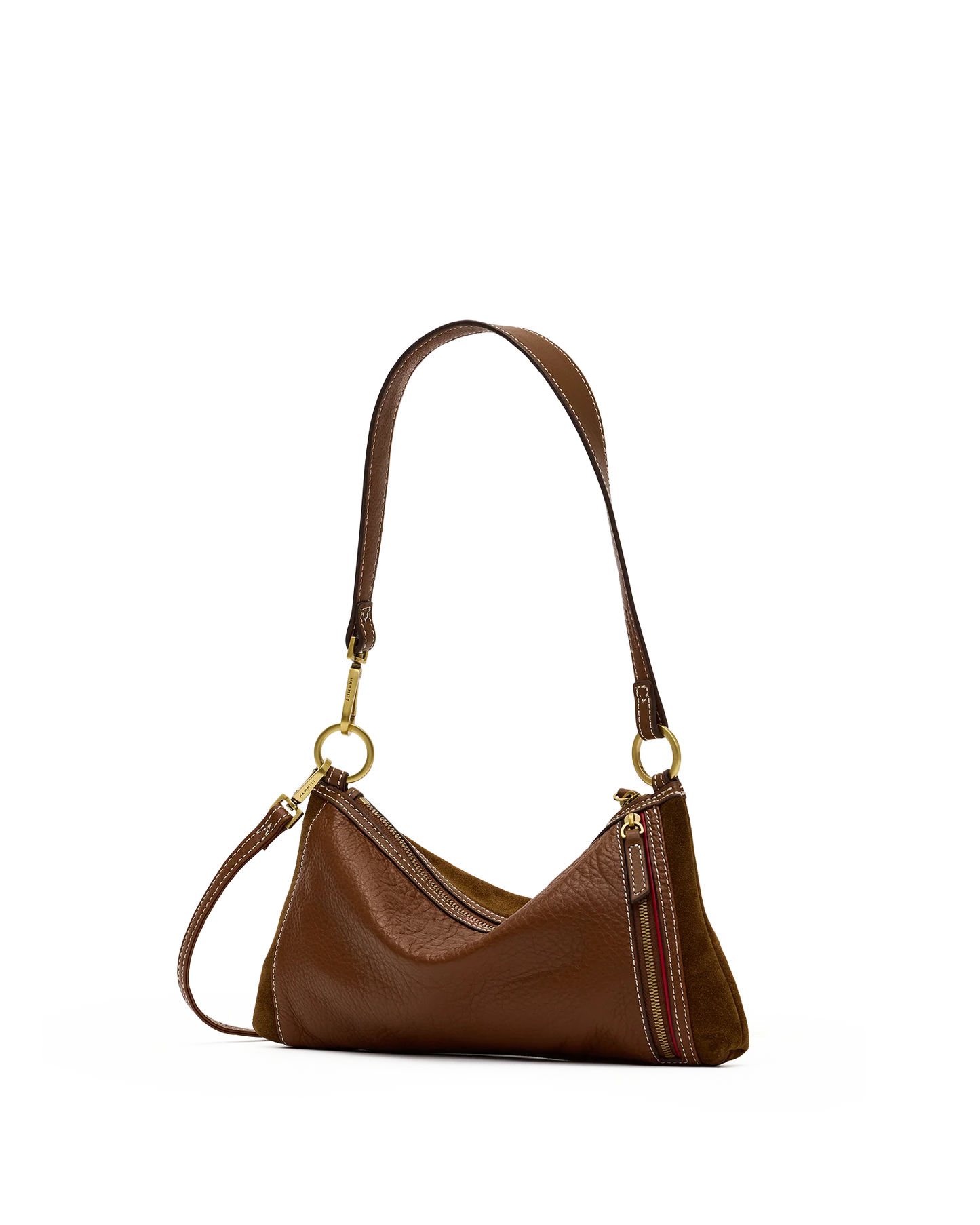 Kyle Small Cinnamon Suede/Antique Gold Handbag