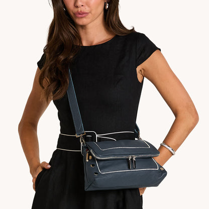 Beverly Med Nautical Navy/Silver Handbag