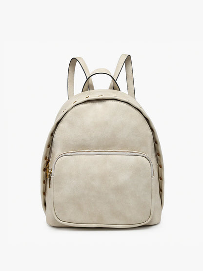 Sariya Off White Studded Backpack