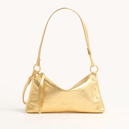 Kyle Gala Gold/Brushed Gold Hammered Handbag