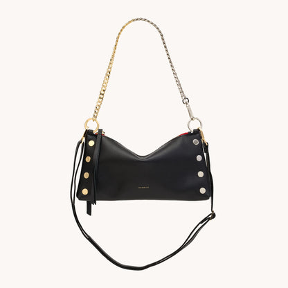 Kyle Revival Small Black Red-Zip Handbag