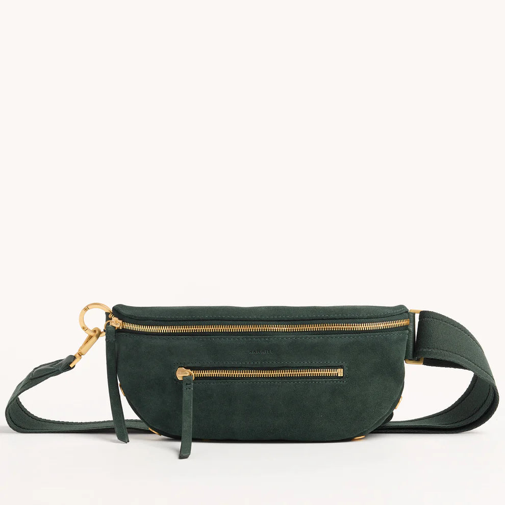 Charles Green Room Suede/Brushed Gold Crossbody