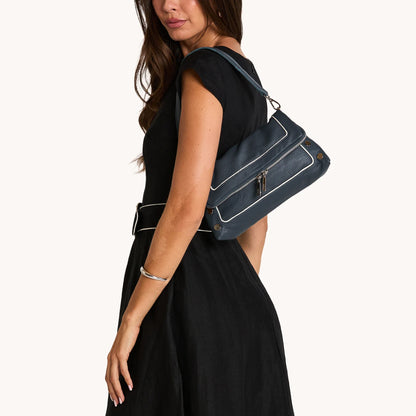 Beverly Med Nautical Navy/Silver Handbag