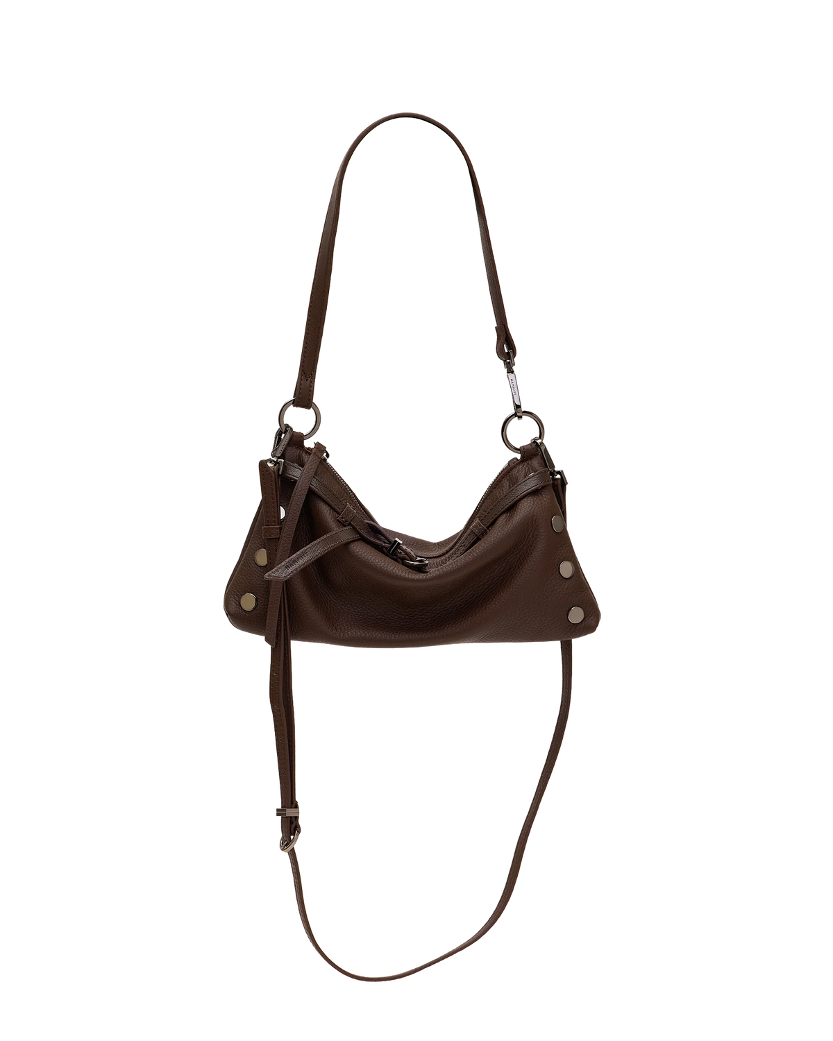 Kyle Small Belted Espresso/Gunmetal Handbag