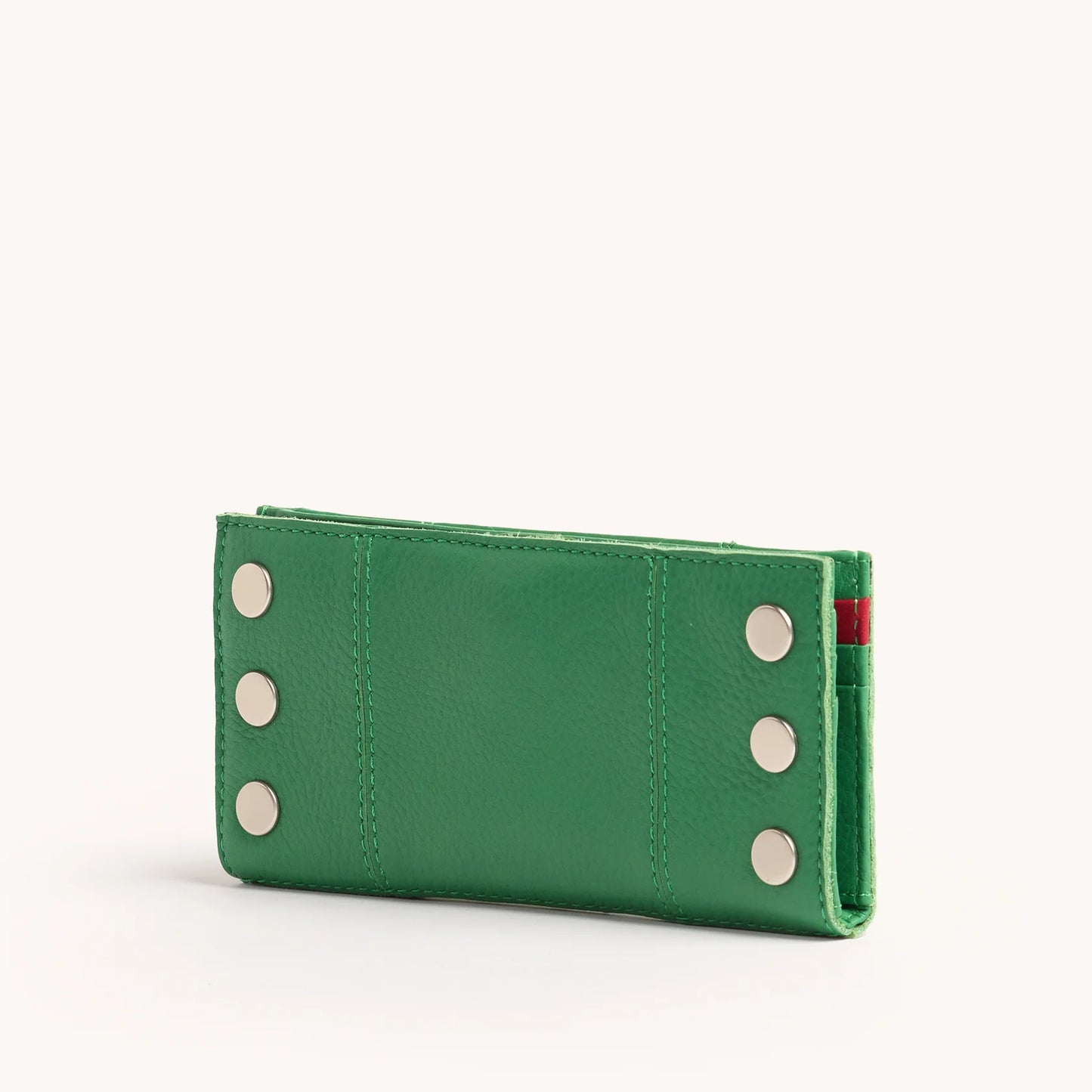 110 North Lime Zest/Brushed Silver Zip Wallet