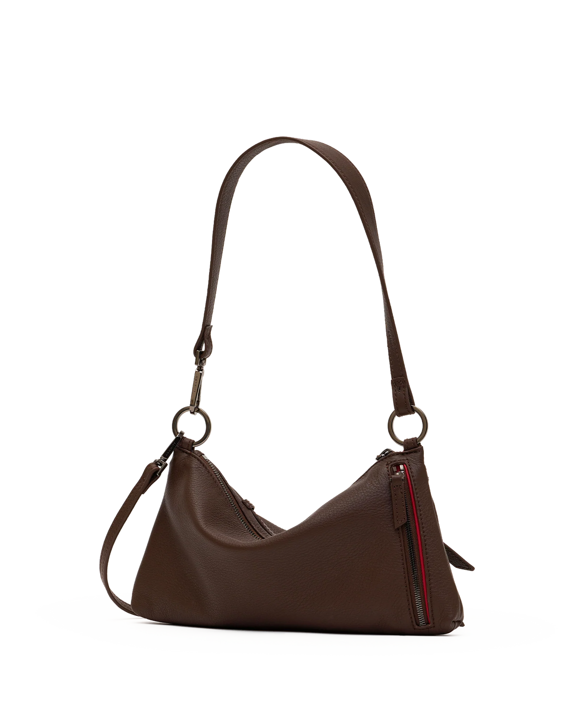 Kyle Small Belted Espresso/Gunmetal Handbag