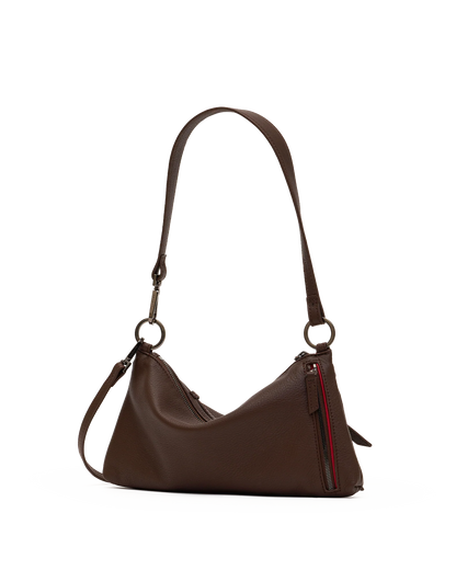 Kyle Small Belted Espresso/Gunmetal Handbag