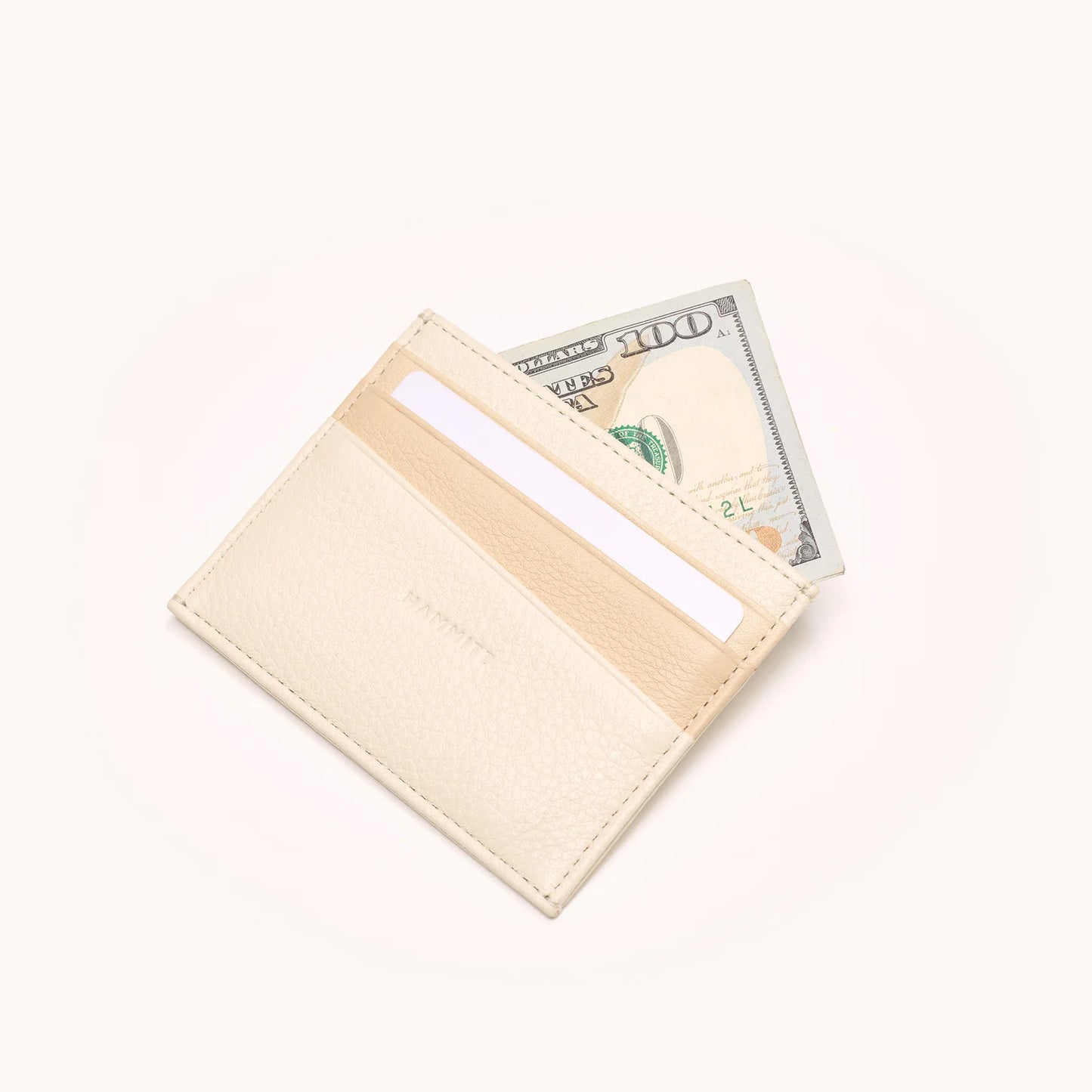 PCH Compact Leather Coastal Cream Cardholder