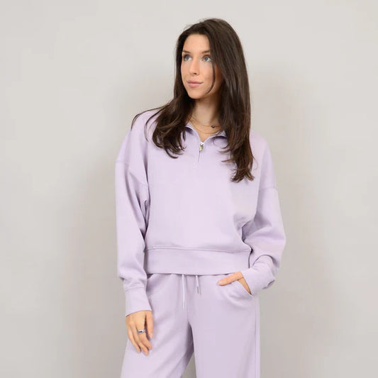 Mailyn Lavender Half Zip Top