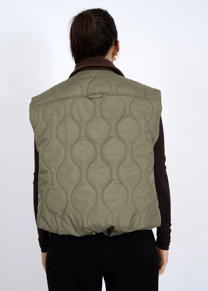 Chelsea Olive Quilted Vest