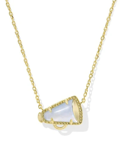 Cheer Gold Short Pendant Necklace in Periwinkle Illusion