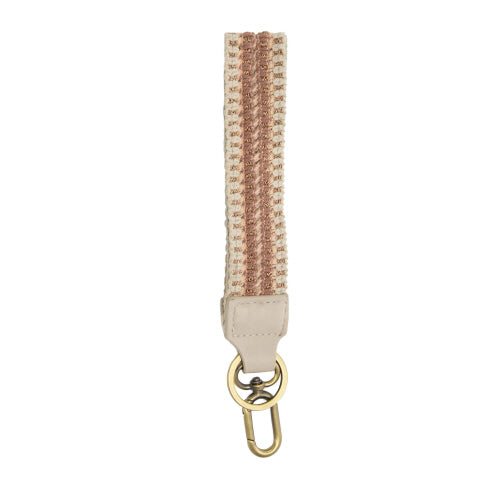 1.5" Easy Find Pink Crochet Wristlet Keychain