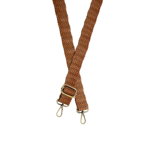 1.2" Natural Woven Faux Leather Guitar Strap