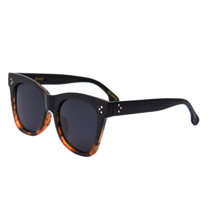 Stevie Black Tort Smoke Polarized Sunglasses