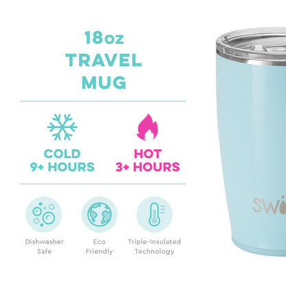 Shimmer Aquamarine Travel Mug (18 oz)