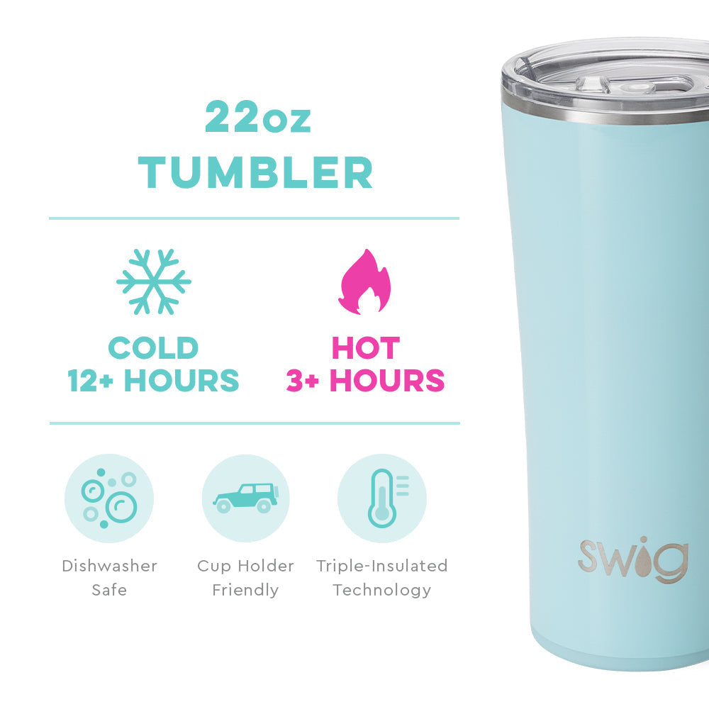 Shimmer Aquamarine Tumbler (22 oz)