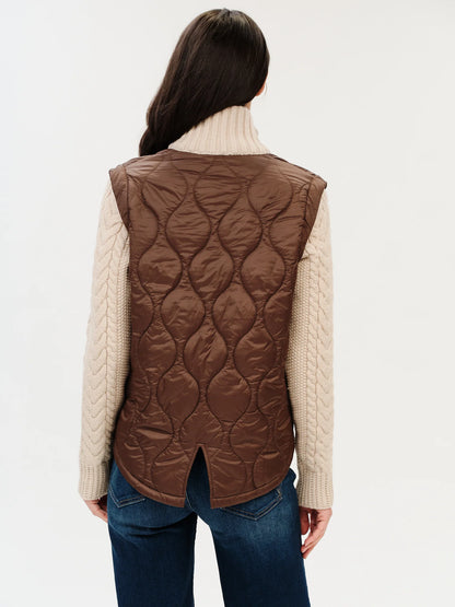 Melanie Mixed Media Brown Jacket