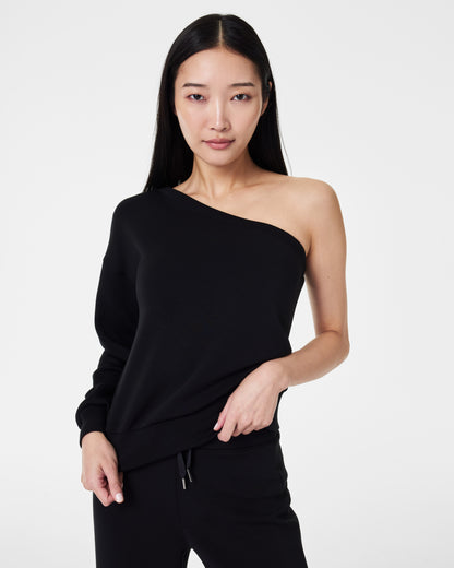 AirEssentials One Shoulder Black Top