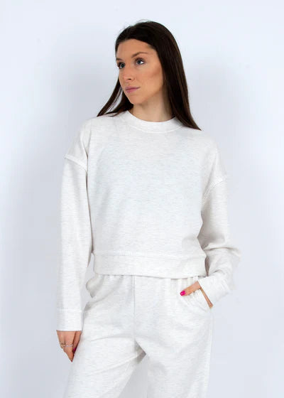 Lucie Ivory Mel Pullover Top