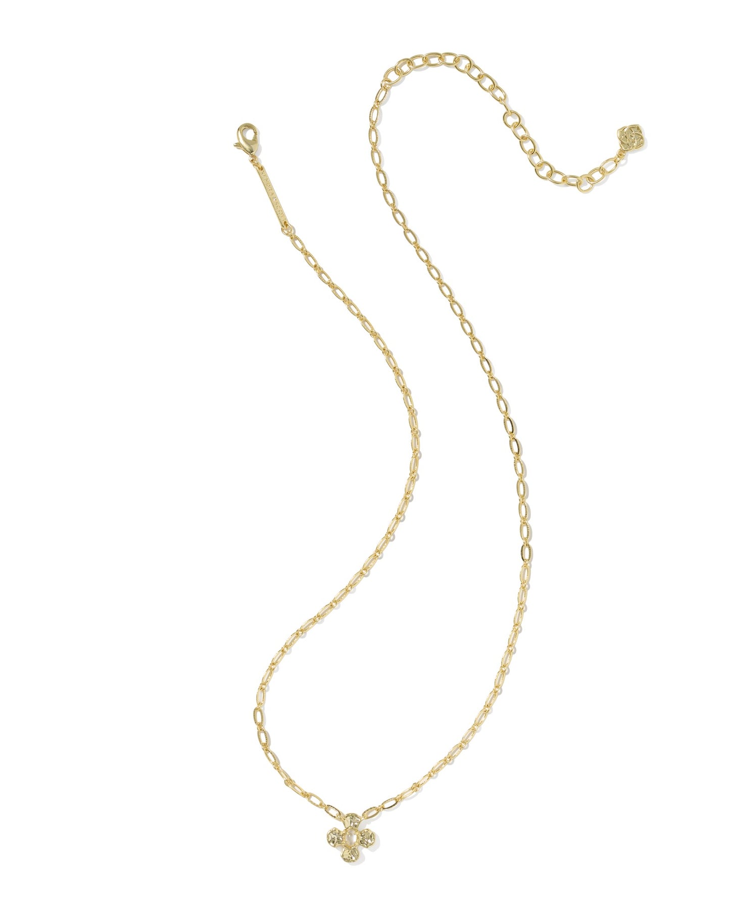 Leanne Gold Short Pendent Necklace in Natural Mother-of-Pearl