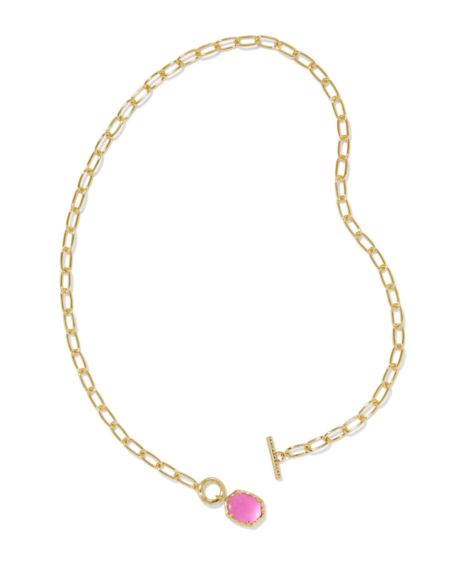 Daphne Gold Short Pendant Necklace in Azalea Illusion