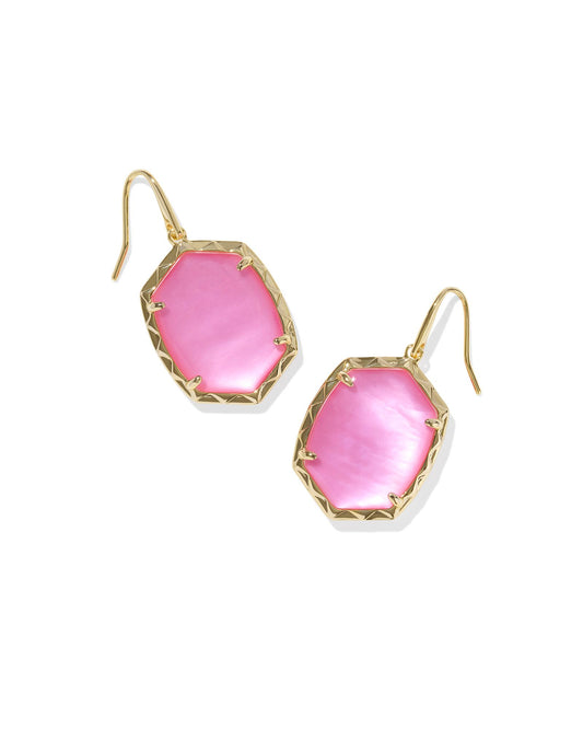 Daphne Gold Drop Earrings in Azalea Illusion