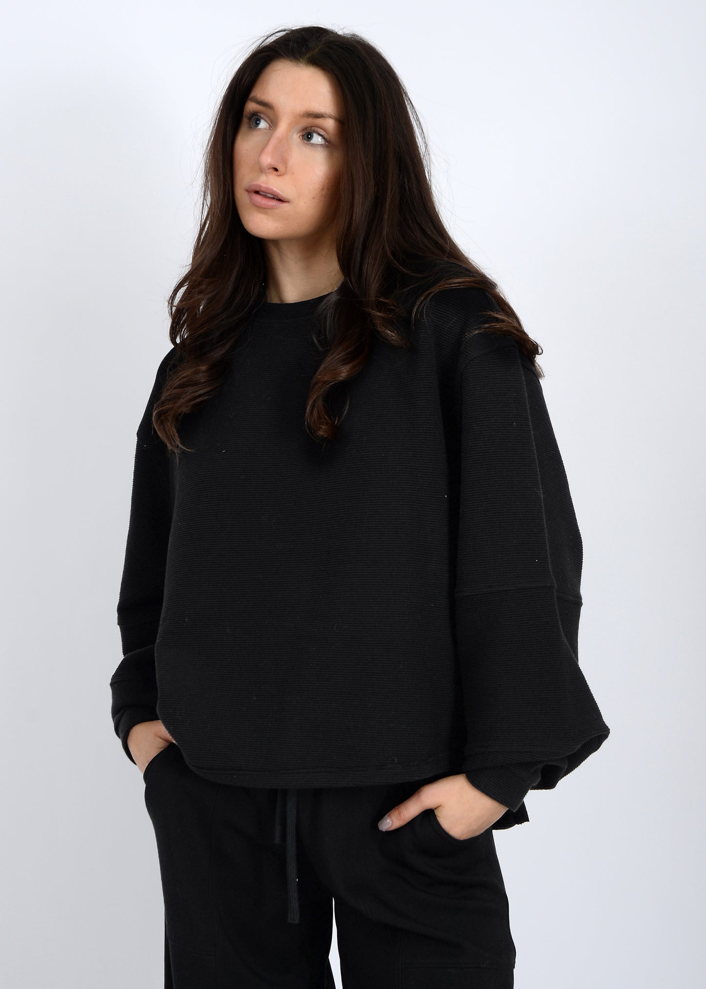 Lucina Ottoman Black Top