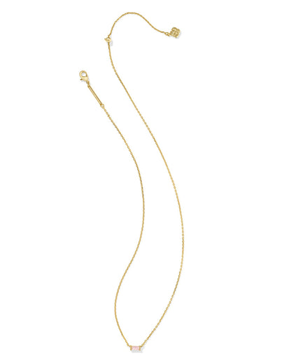 Juliette Gold Pendant Necklace in Rose Quartz