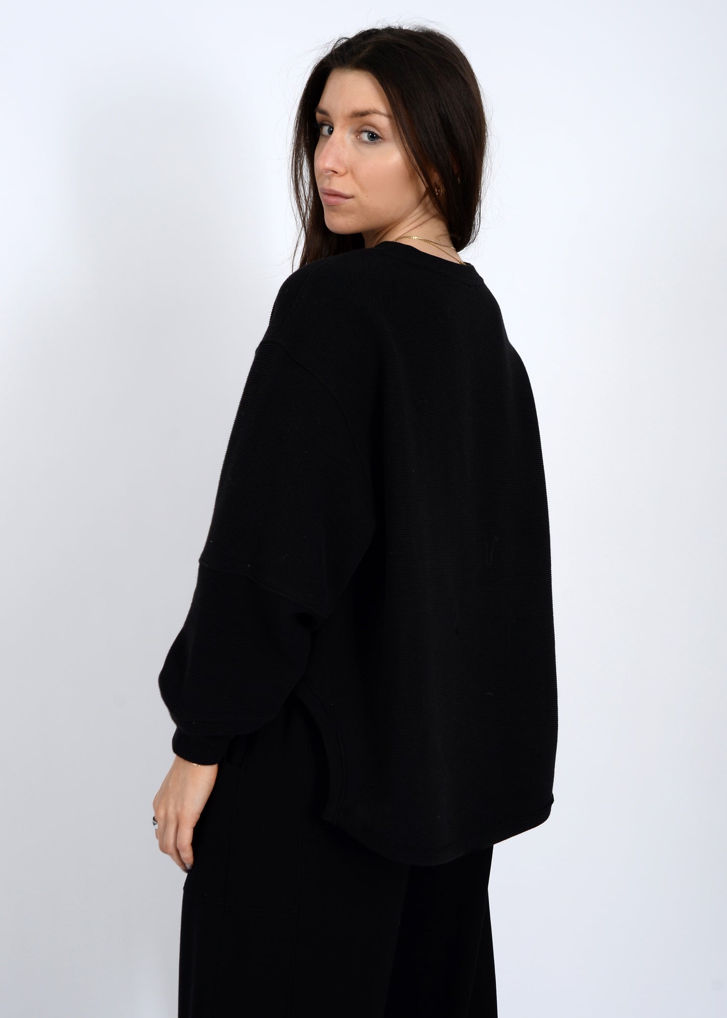 Lucina Ottoman Black Top