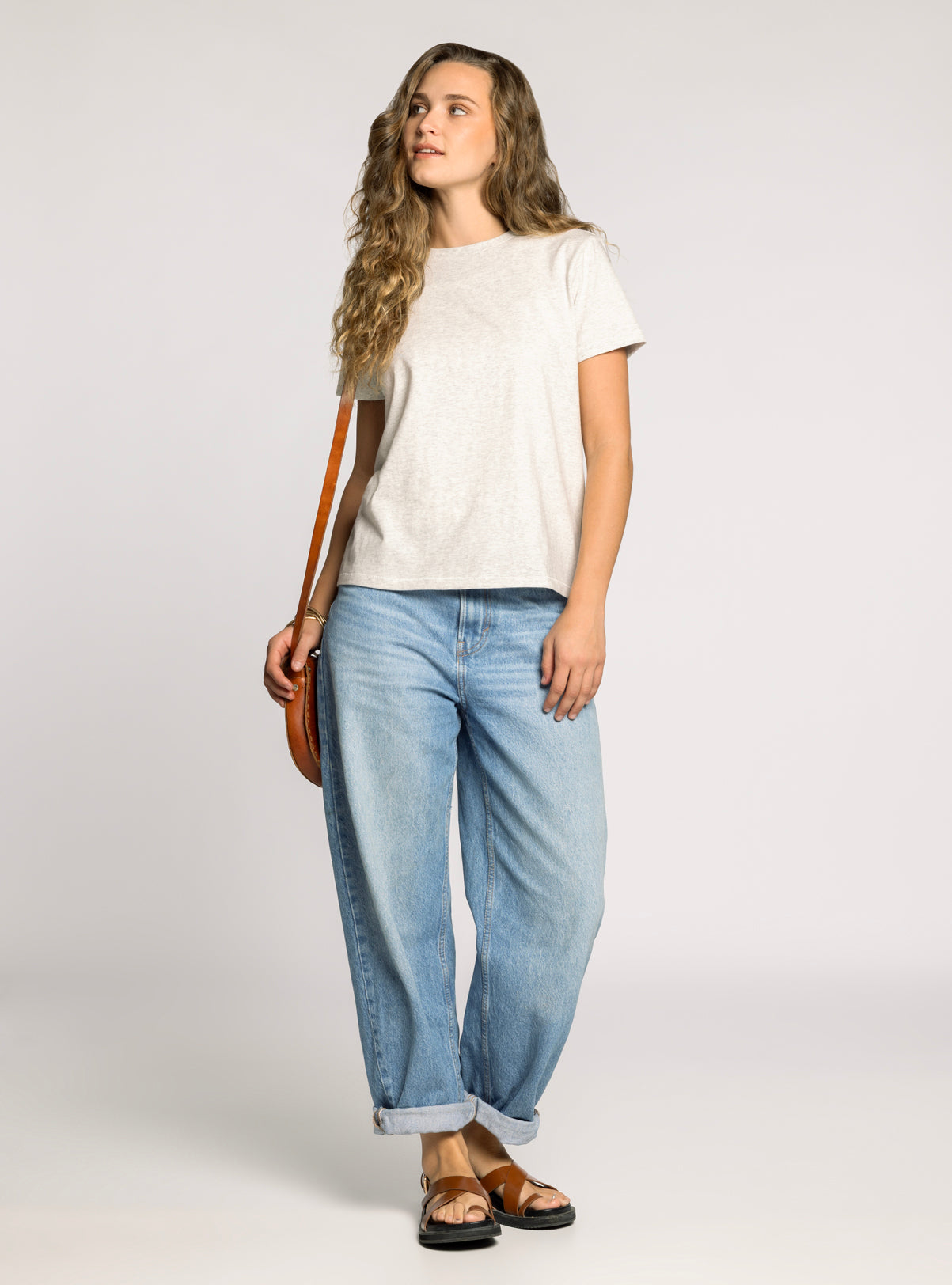 Asher Light Heather Grey Top