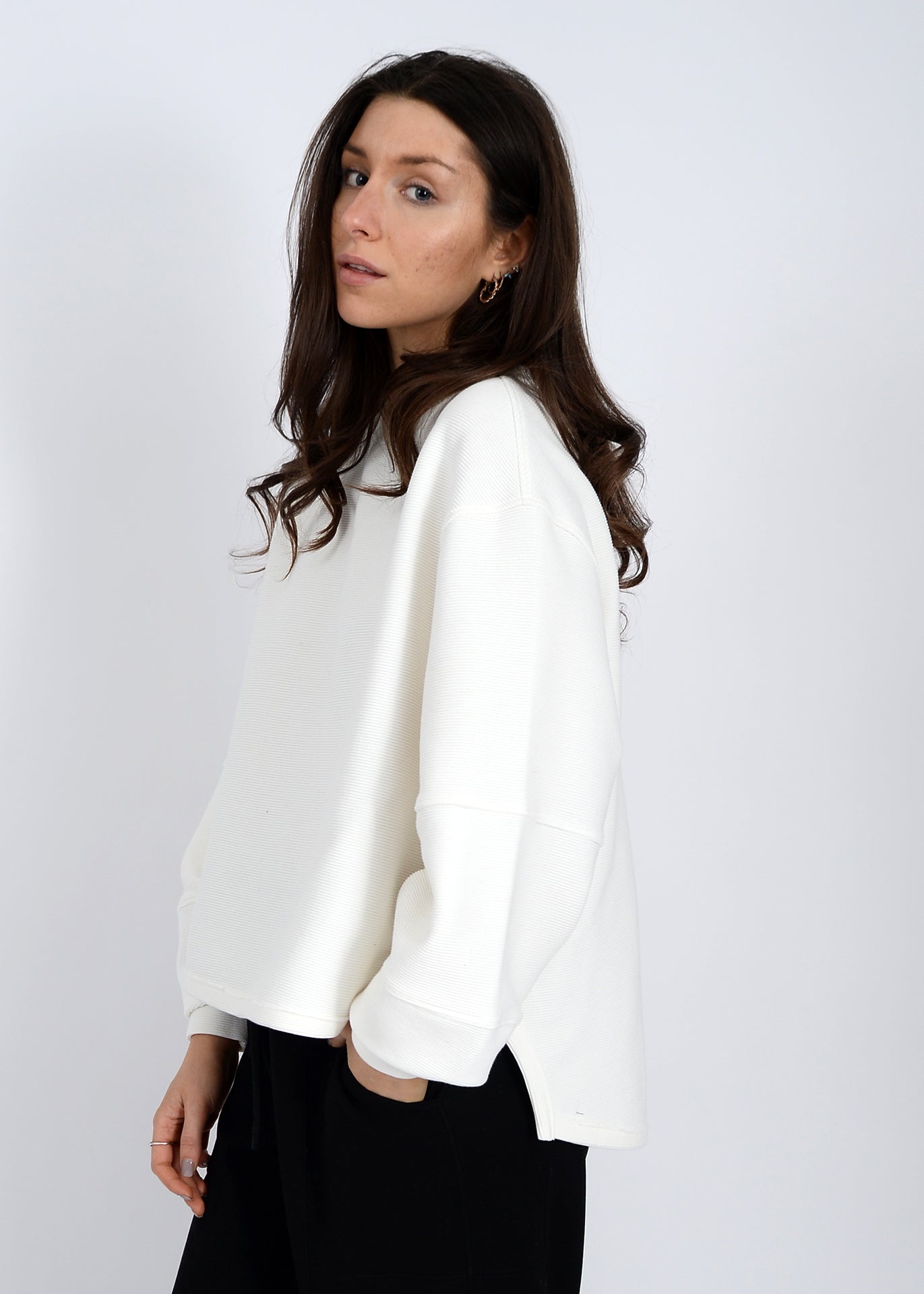 Lucina Ottoman White Top