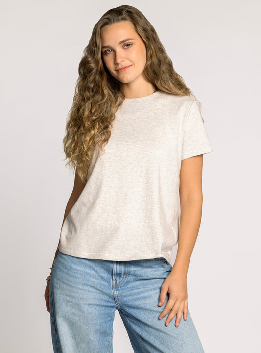 Asher Light Heather Grey Top