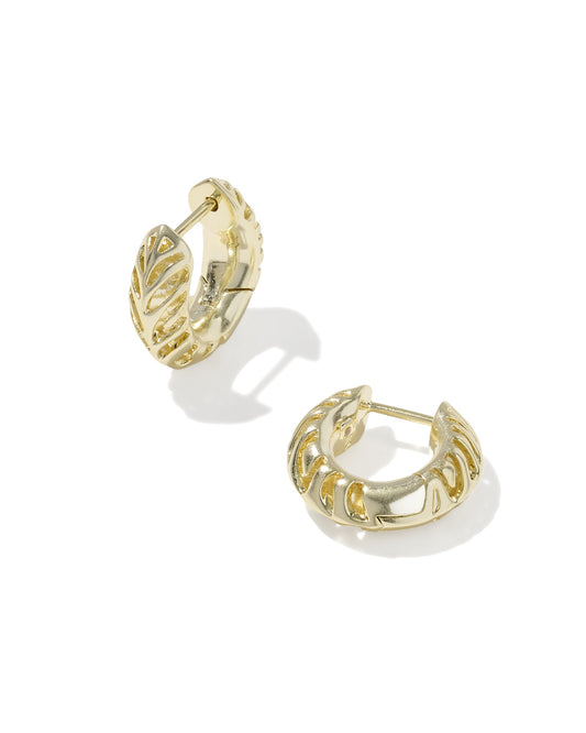 Tiger Gold Striped Mikki Huggie Earrings