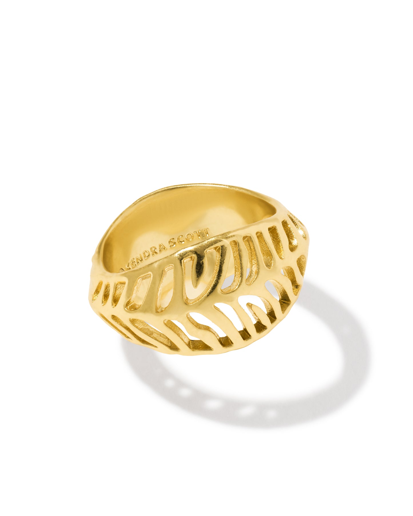 Tiger Striped Mikki Band Ring in Gold