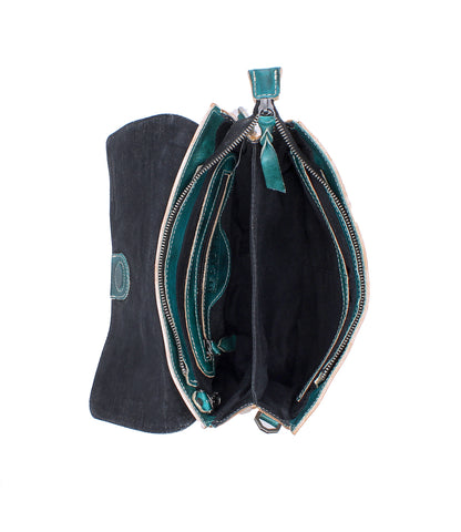 Cleo Nectar Lux Arctic Teal Rustic Handbag