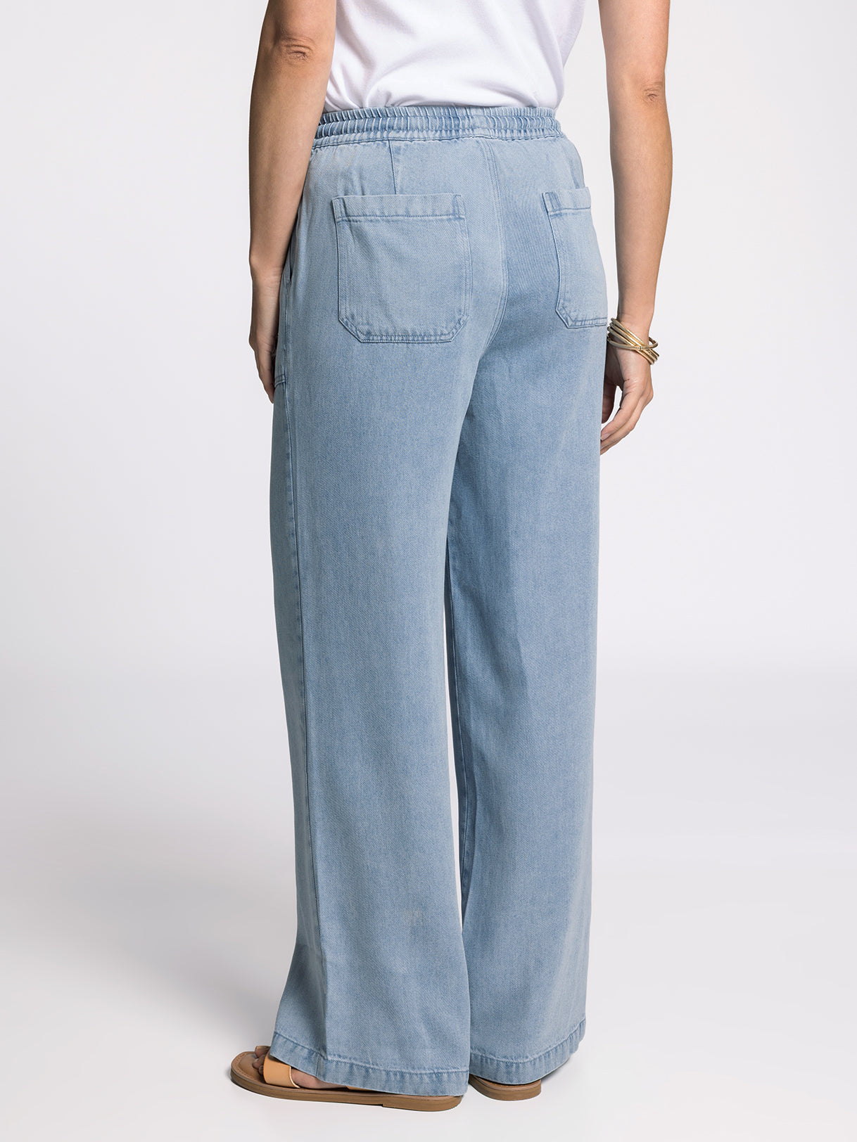 Pearla Blue Chambray Pants