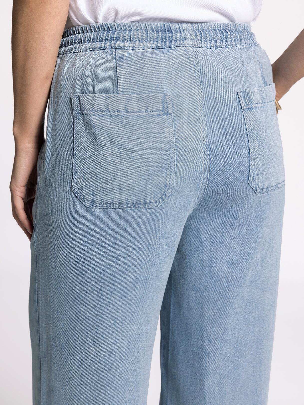 Pearla Blue Chambray Pants