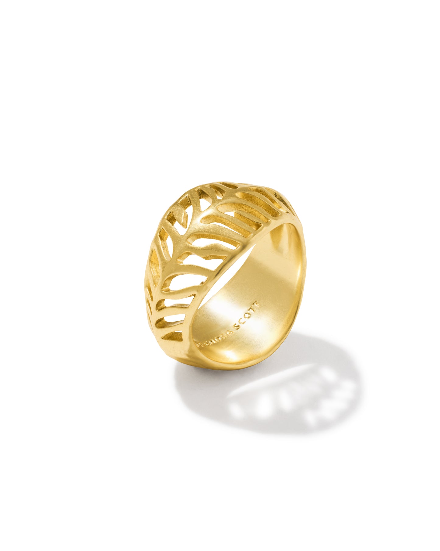 Tiger Striped Mikki Band Ring in Gold