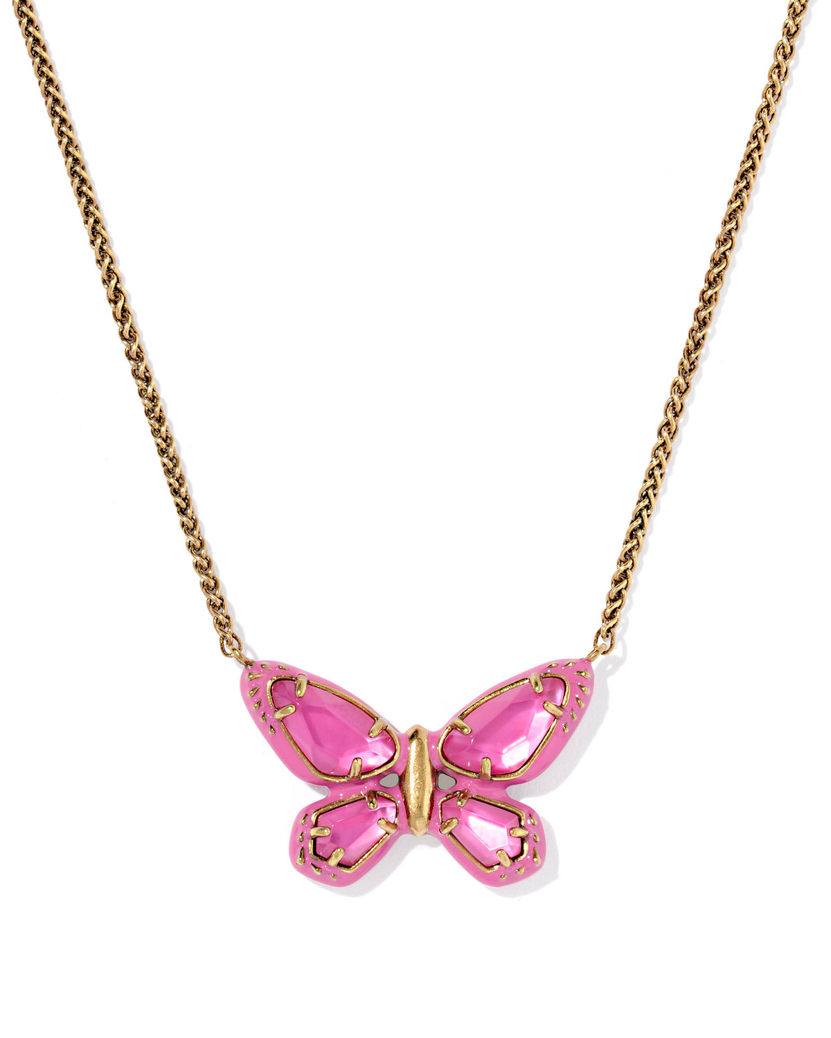 Dolly Parton x Kendra Scott Enamel Butterfly Vintage gold in Pink Mix