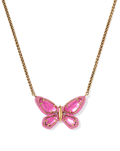 Dolly Parton x Kendra Scott Enamel Butterfly Vintage gold in Pink Mix