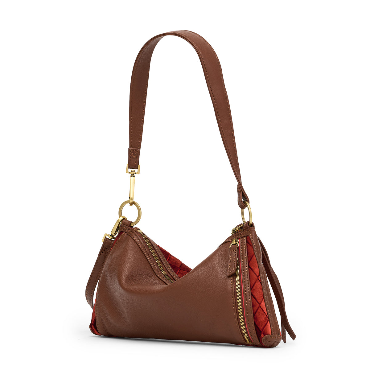 Kyle Monarch Velvet Antique Gold Handbag