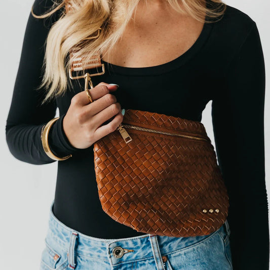 Westlyn Woven Brown Belt Bag