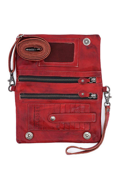 Cadence Red Rustic Convertible Clutch