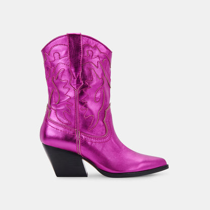 Landen Electric Pink Leather Boots