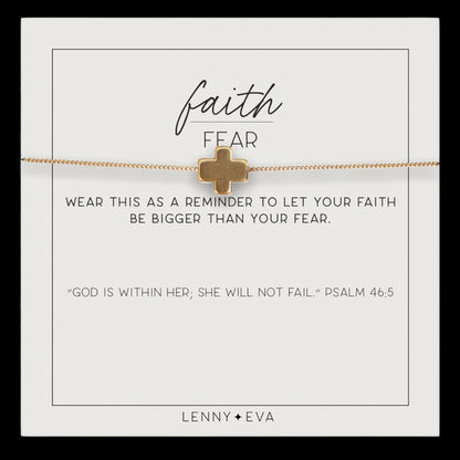 Faith Over Fear Gold Necklace