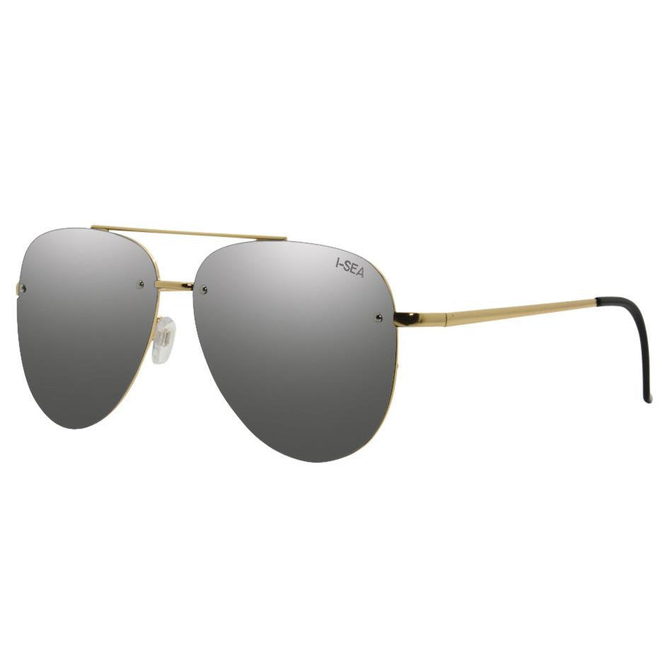 River Gold Silver Mirror Polarized Sunglasses