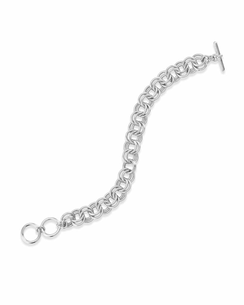 Double Link Toggle Bracelet Silver