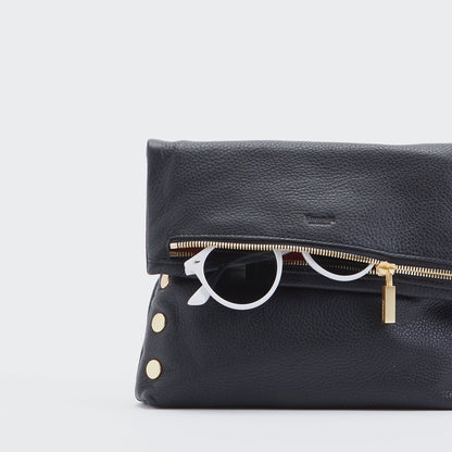 VIP Medium Black Leather Handbag