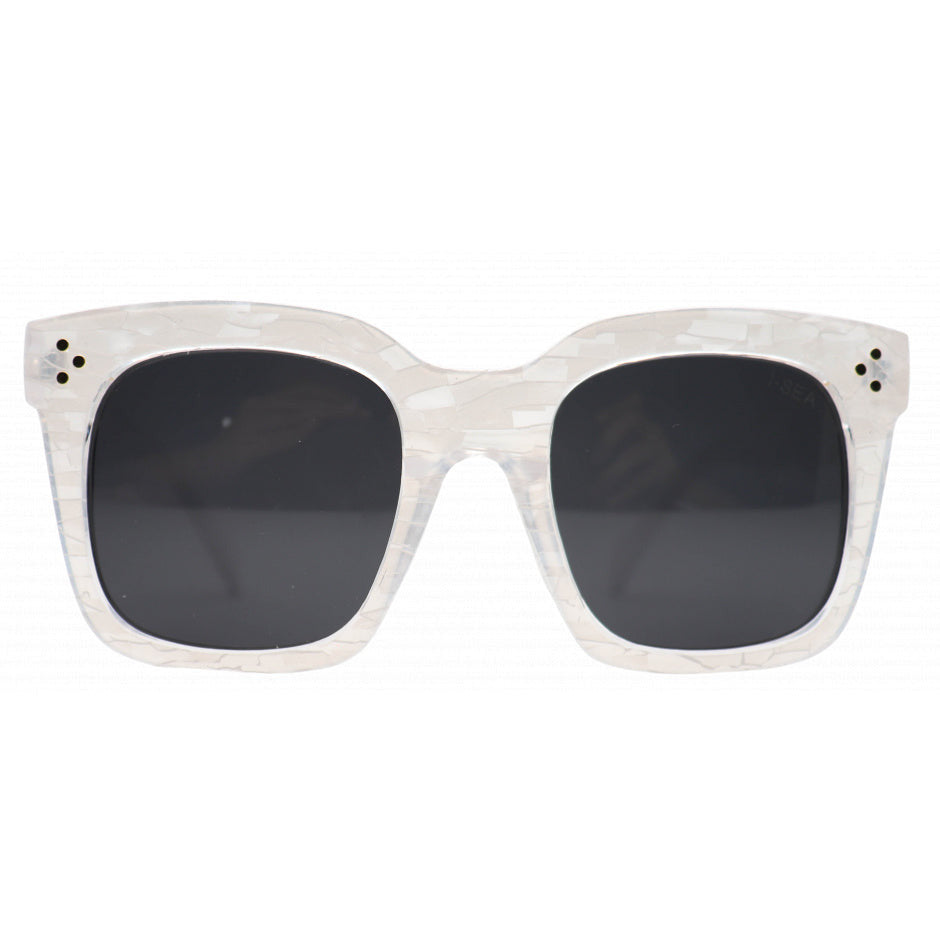 Davis Sunglasses in Pearl Temple/Black Lens – SVRN