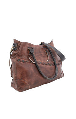 Bruna Teak Rustic Black Rustic Handbag